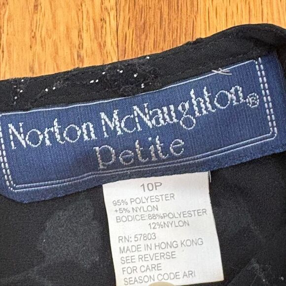 Vintage 90s Y2K Sparkly Dark Romantic Whimsygoth Fairy Black Top Sheer Panel - Picture 9 of 9